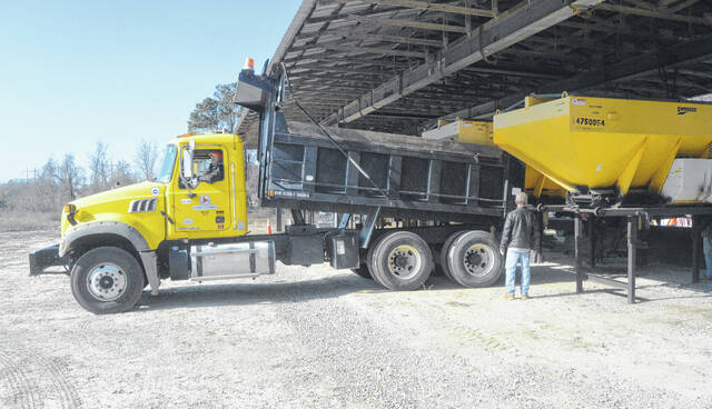 
			
				                                
			
				                                
			
				                                
			
				                                A truck is loaded in preparation for the upcoming winter weather.
 
			
		