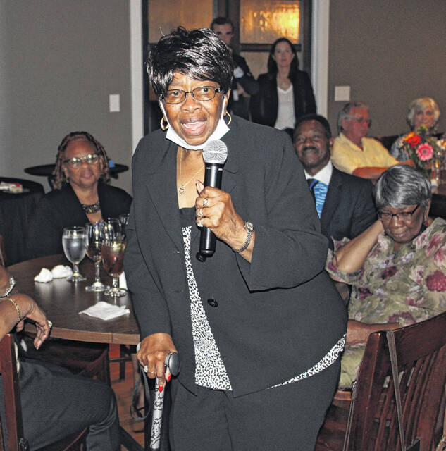 <p>Sampson Partners Vice President Peggy Melvin closed out the night with beautiful words on her deep love for both Sampson Partners and Sampson County.</p>
                                 <p>Michael B. Hardison | Sampson Independent</p>