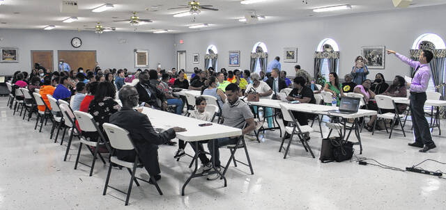 <p>It was a packed house inside the Multipurpose Building at First Baptist Church Monday night. All those here gathered to support the inaugural event, Back to School Rally/Town Hall Education Forum.</p>
                                 <p>Michael B. Hardison | Sampson Independent</p>