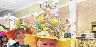 
			
				                                Wendy Dorman was all smiles in her custom-made bonnet, and Eileen Coite was behind her with the same energy. The women were just a couple that showed up to the first-ever Easter Bonnet Parade in Clinton last year. The second is set for this Saturday.
 
			
		